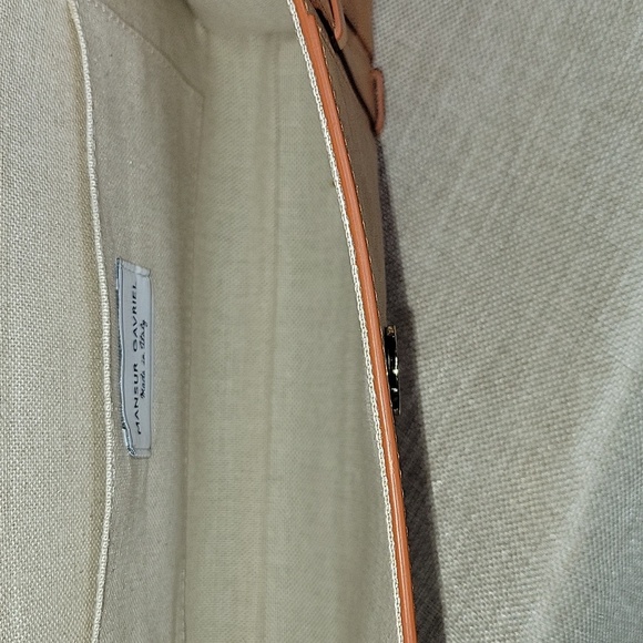 Mansur Gavriel Tan Leather Small Satchel Clutch Crossbody Shoulder Bag - Picture 9 of 12